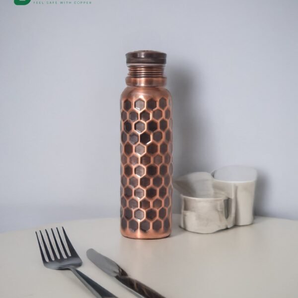 Copper Black Antique Aqua Aura Water Bottle