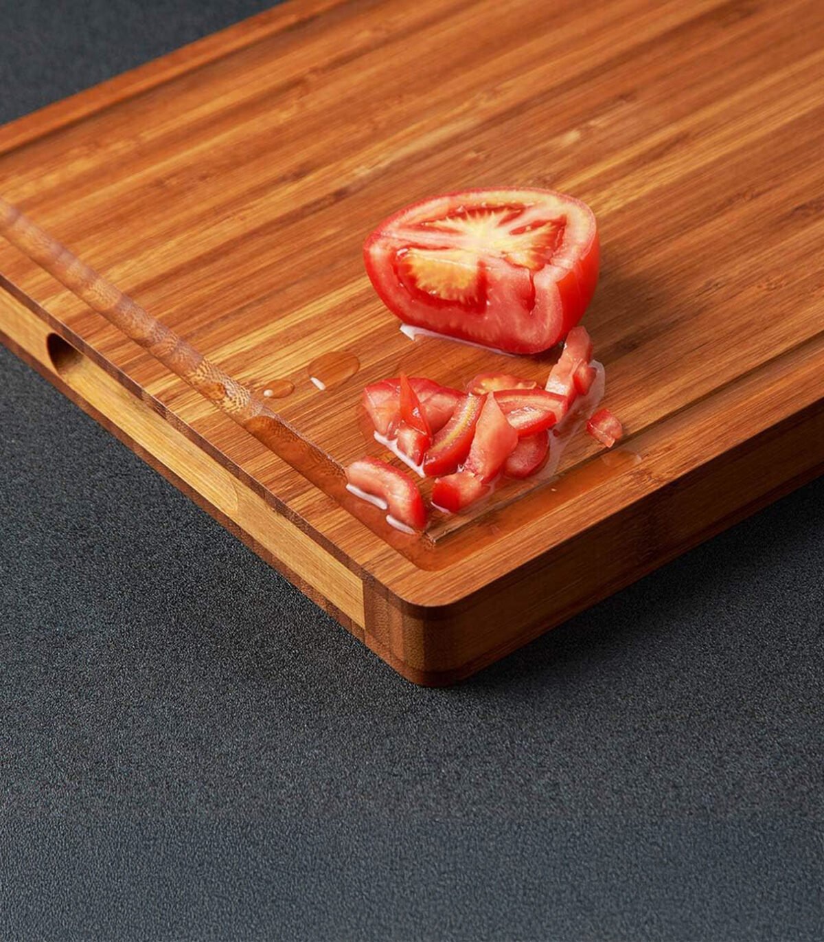 Natural Acacia Wood Cutting Board with Juice Groove – Perfect for Meal Prep