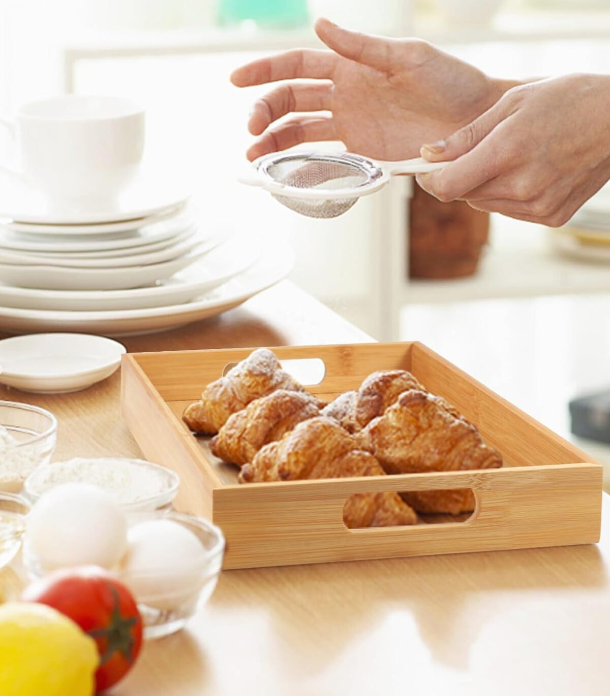 Natural Bamboo Eco-Friendly Wood Tray – Stylish and Durable for Any Occasion