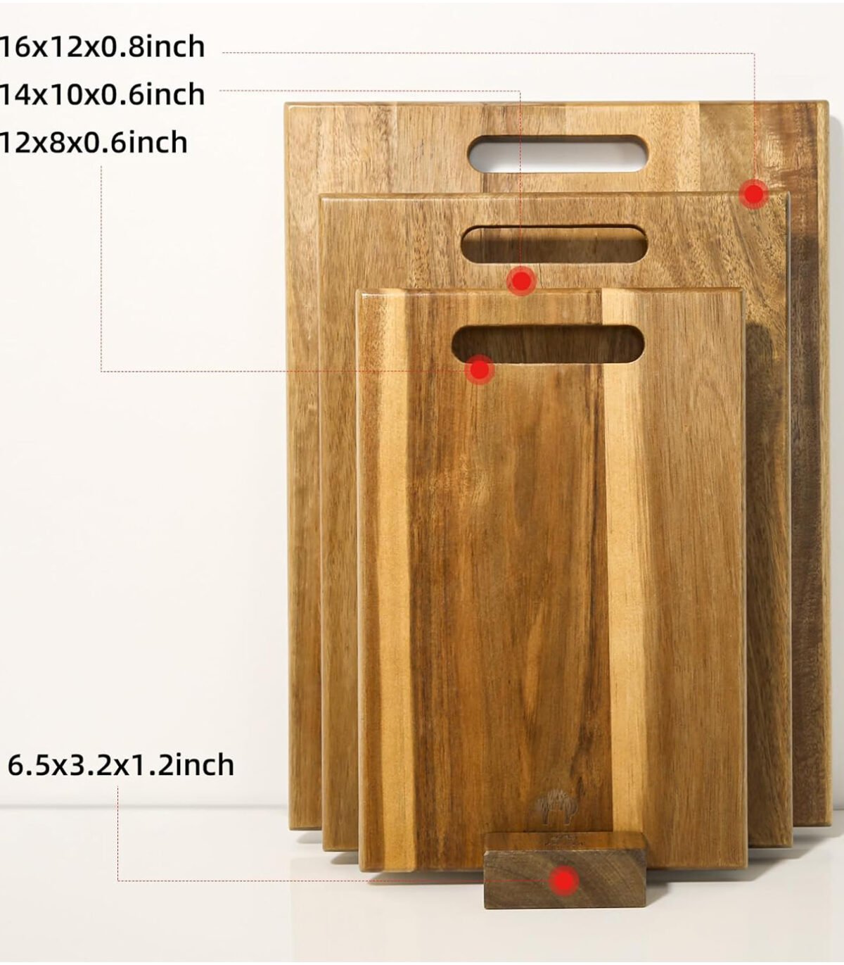 Thick Acacia Wood Cutting Board – Professional Grade for Chefs