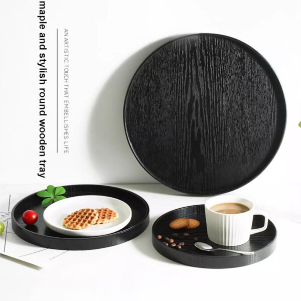 Natural Acacia Wood Tray with Handles
