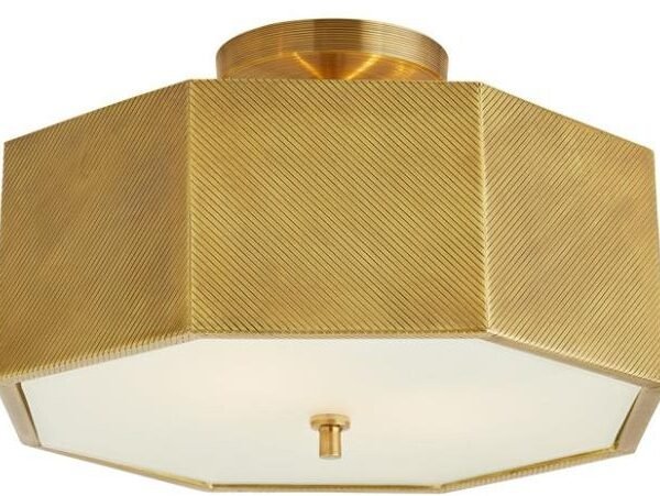 Modern Rustic Two-Light Semi-Flush Mount Hanging Lamp Large Size Acrylic Home Office Kitchen Hotel AC Ceiling Surface Mounted