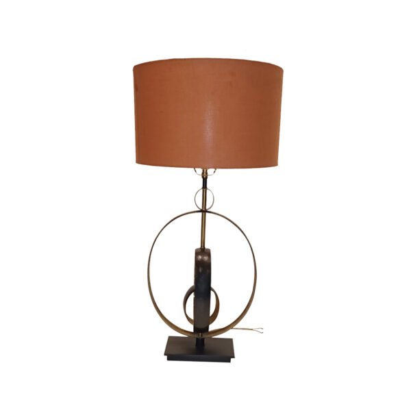 Art Age Ring Black Metal Table Lamp