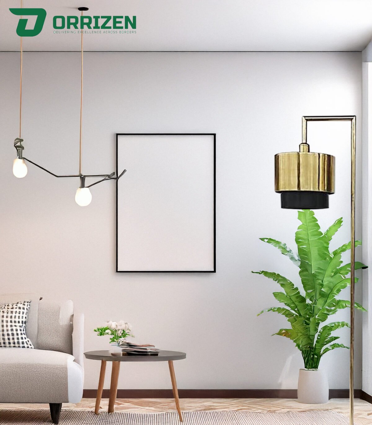 Mondo Farmhouse Style Gold Black Floor Lamp Adjustable Height Bulb Light Source Remote Control Home Hotel Indoor Home Office