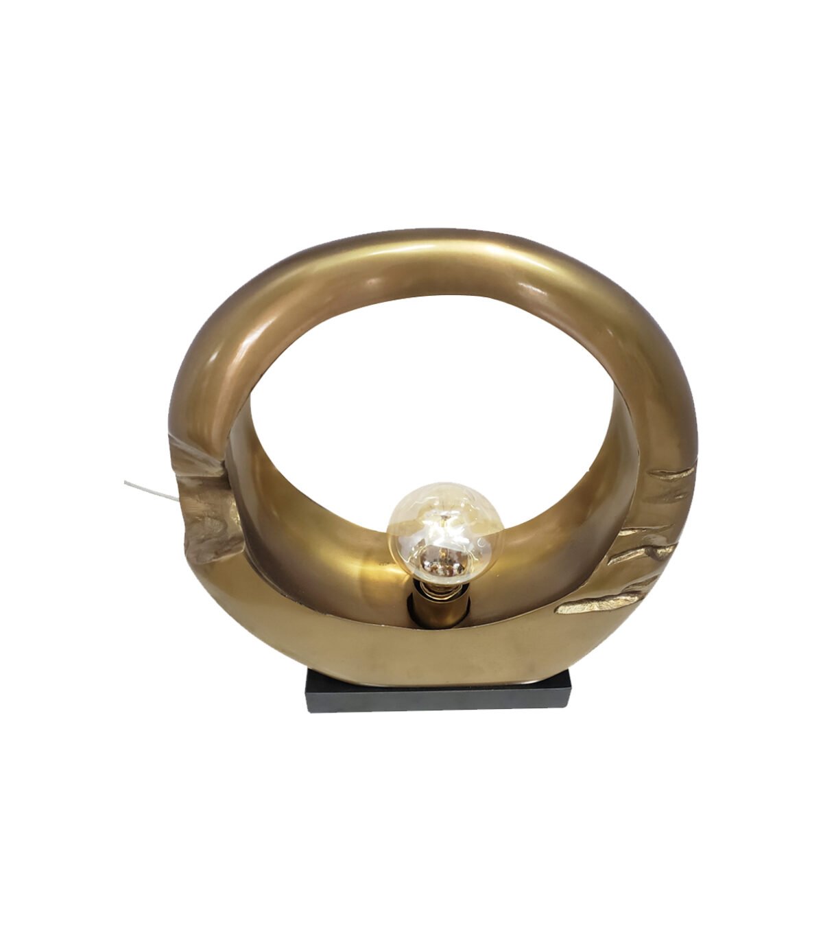 Alum Gold Finish Modern Vintage Design Globo Table Lamp perfect for desks, bedside tables