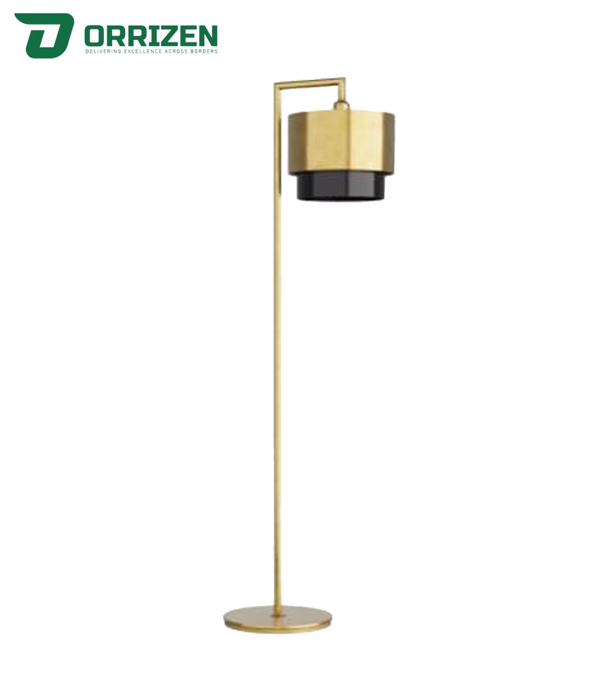 Mondo Farmhouse Style Gold Black Floor Lamp Adjustable Height Bulb Light Source Remote Control Home Hotel Indoor Home Office