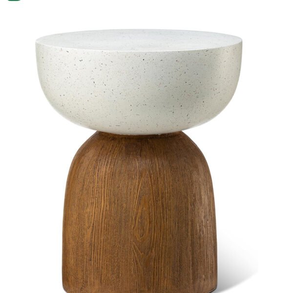 Stone Brook Driftwood Charm Wooden White Wash & Natural Side table seamlessly blends modern elegance